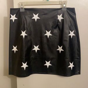 Black and white star skirt